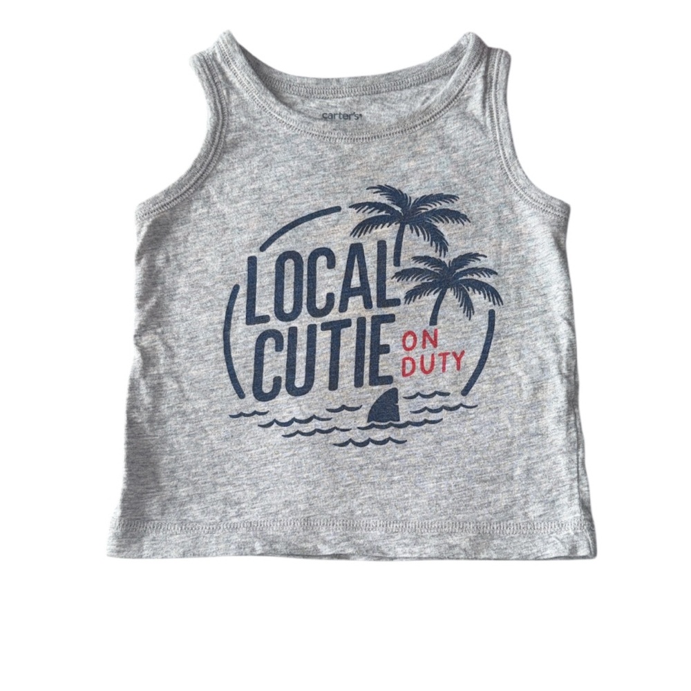 3 FOR $10 CARTER’S 18M Gray “Local Cutie On Duty” Cotton T-Shirt